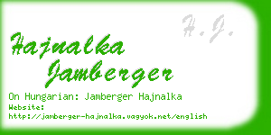 hajnalka jamberger business card